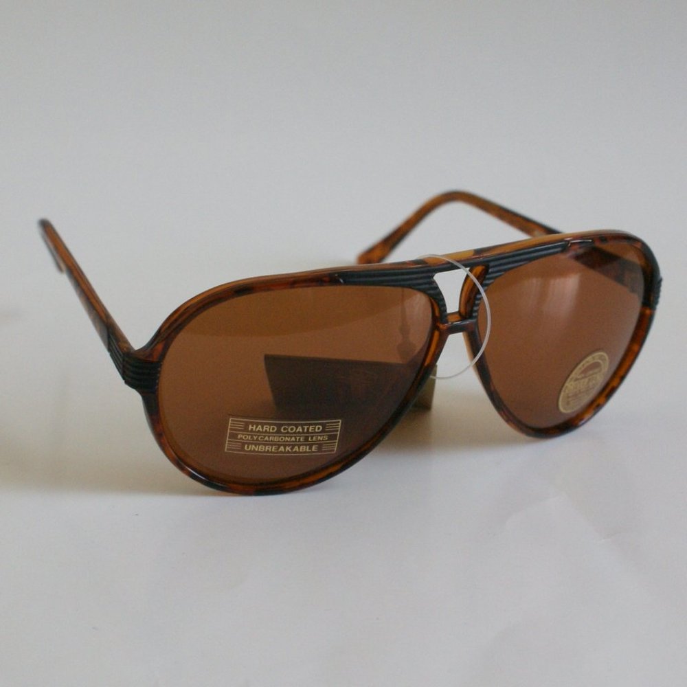 NWT 90's TruVintage Sports Double Bridge Aviator Coppermax lens tech sunglasses